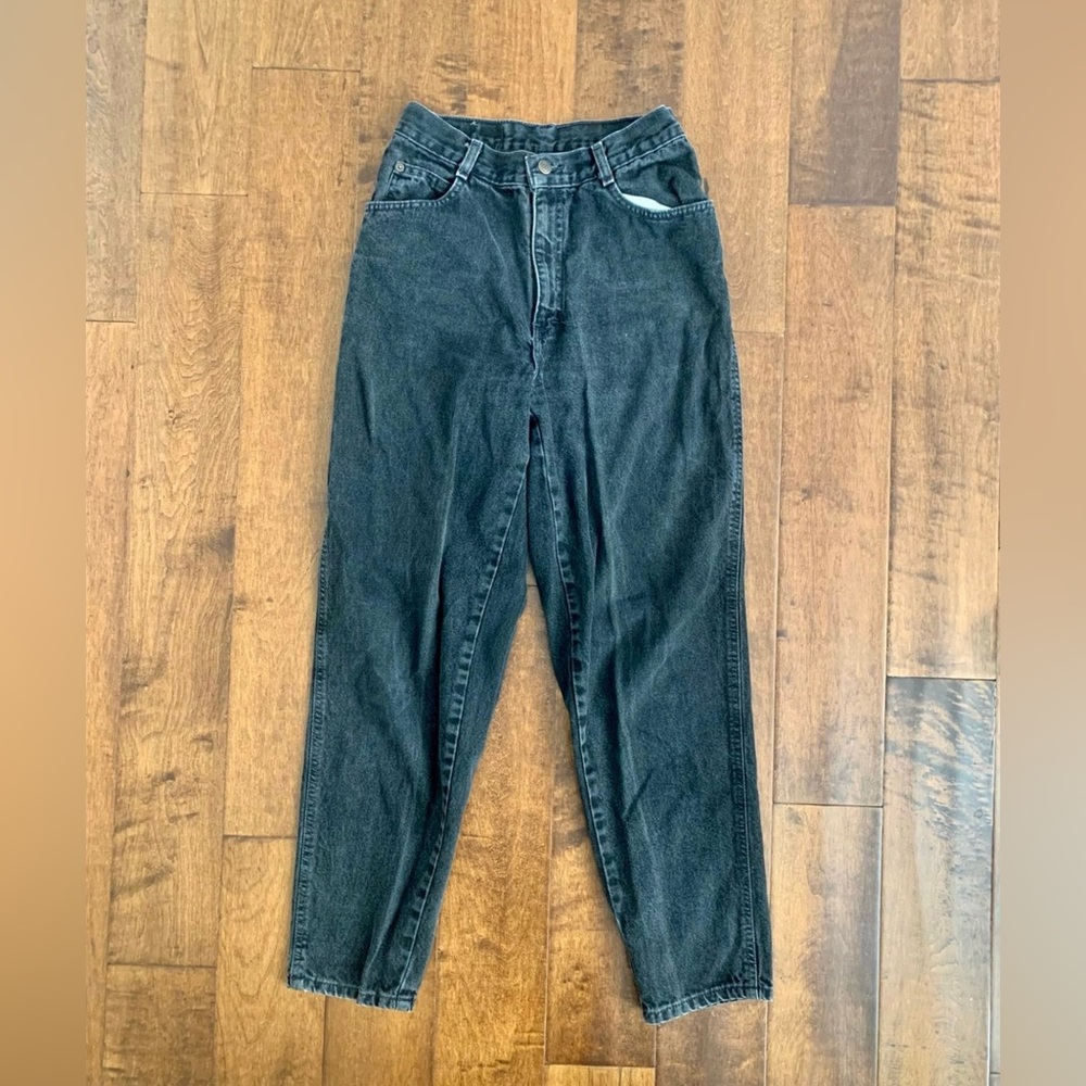 Vintage 80s 90s Gitano high waisted black wash denim mom jeans